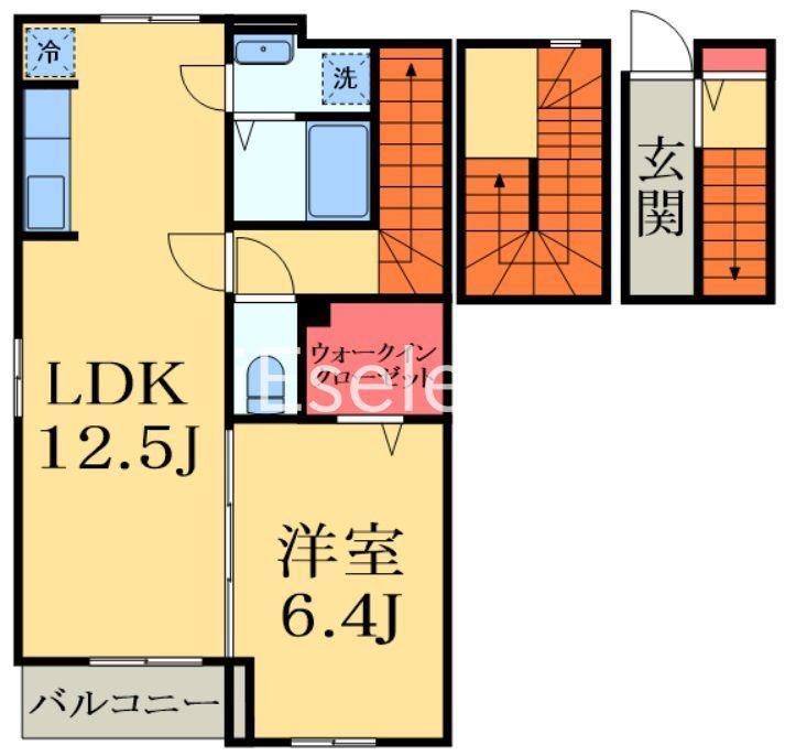 エヌレジデンスIII(1LDK/3階)の間取り写真