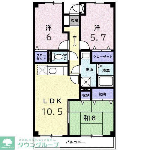 ルーシャス21(3LDK/1階)の間取り写真