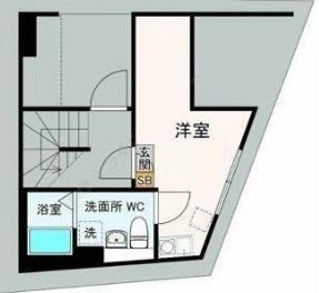 PRIME蒲田(ワンルーム/1階)の間取り写真