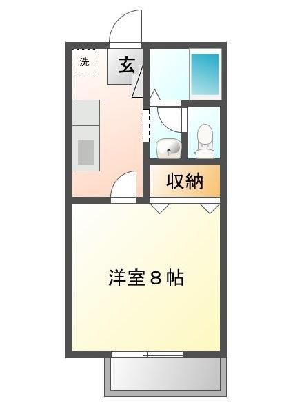 I・S・Kスクエア(1K/1階)の間取り写真