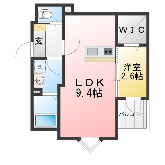 KEIAI RESIDENCE 大和田V(1LDK/3階)の間取り写真
