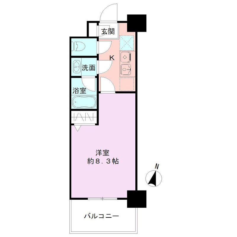 BUENA笹口弐番館(1K/4階)の間取り写真