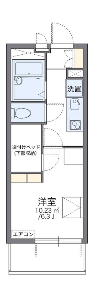 レオパレスひらかた(1K/2階)の間取り写真