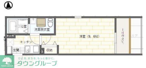 アーバンステージ方南町(1K/1階)の間取り写真
