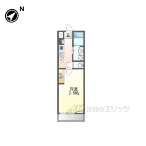 ロワール(1K/2階)の間取り写真