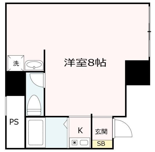 桧峯ビル(ワンルーム/1階)の間取り写真