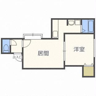 リバーエミール(1LDK/2階)の間取り写真