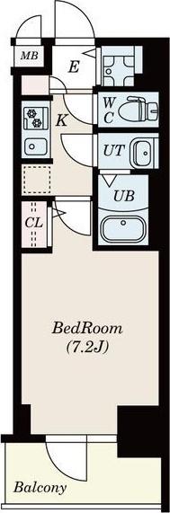 S-RESIDENCE名駅太閤(1K/8階)の間取り写真