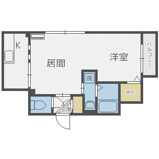 エルボックス札幌(1LDK/4階)の間取り写真