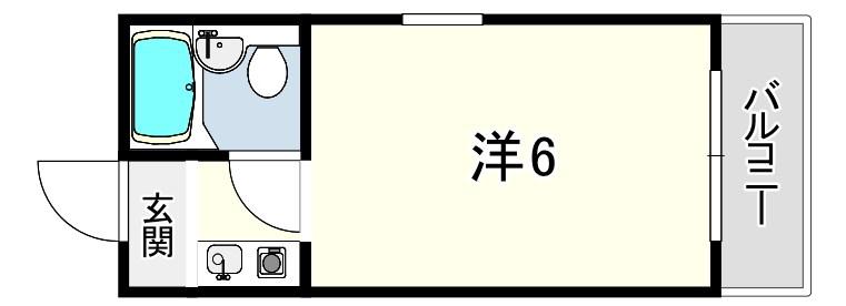 ダイドーメゾン御影Ⅱ(ワンルーム/1階)の間取り写真