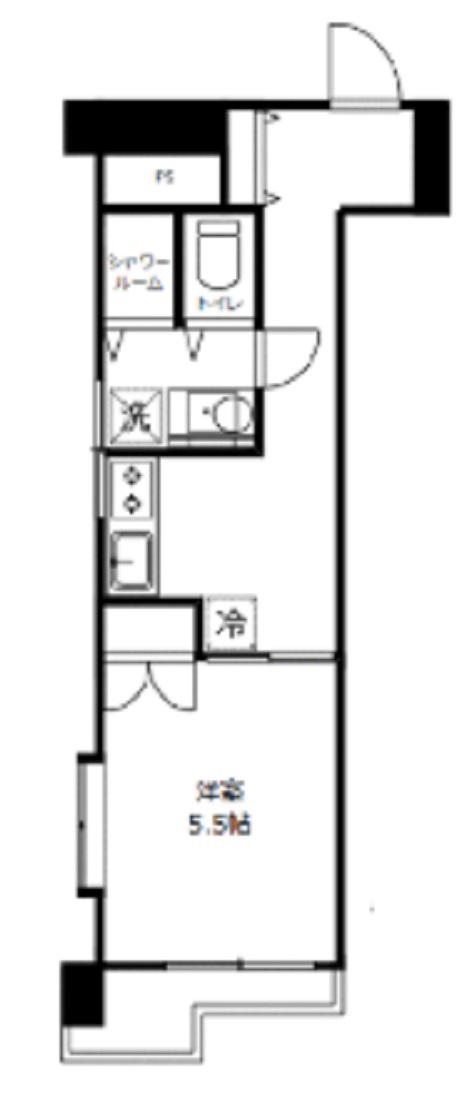 コンドミアム大森(1DK/3階)の間取り写真