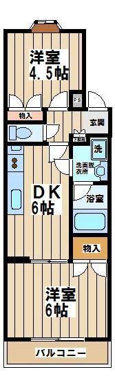 光和ハイム(2DK/3階)の間取り写真