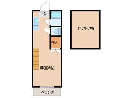 エイユーハイツ(ワンルーム/1階)の間取り写真