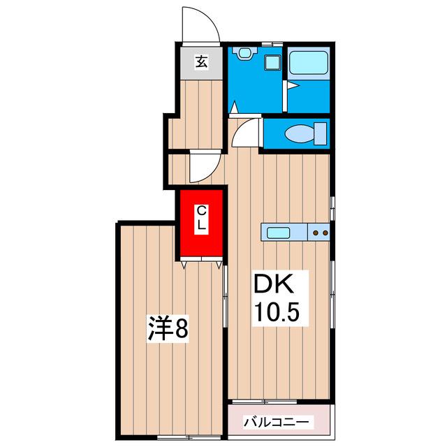 シーライフ鶴野(1LDK/1階)の間取り写真