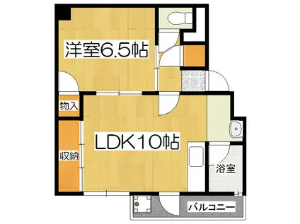 KIYOUSOU(1LDK/3階)の間取り写真