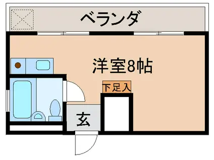 アムズ1藤塚(ワンルーム/5階)の間取り写真