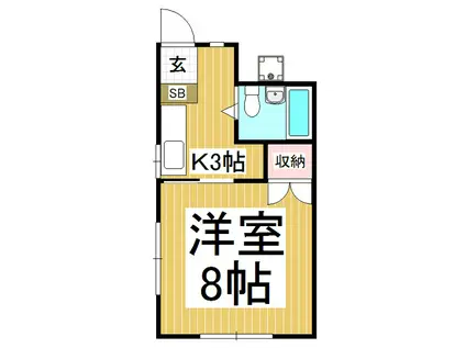 アビタシオンモーリ(1K/2階)の間取り写真