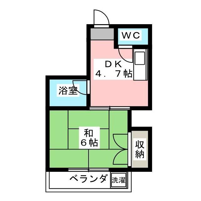 レリーフ88(1K/3階)の間取り写真