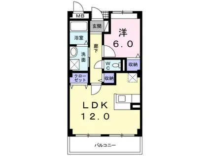 コータコートI(1LDK/3階)の間取り写真