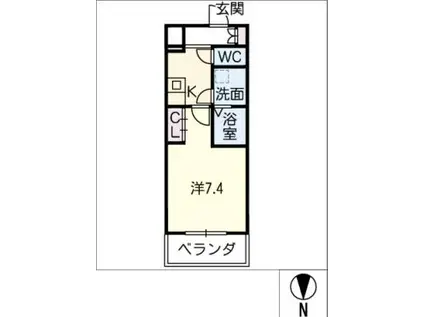 NEUA NARUMI(1K/8階)の間取り写真