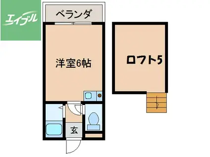 ヴィラ173(ワンルーム/3階)の間取り写真