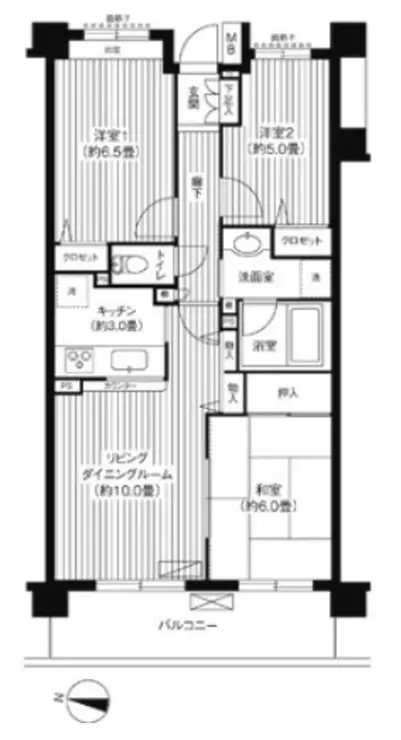 KS桜川 1階階 間取り