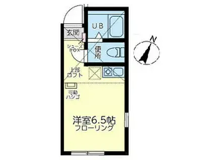 ユナイト三ッ沢マイルストーン(ワンルーム/2階)の間取り写真