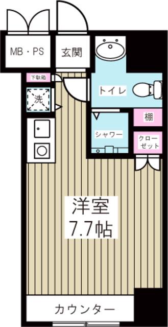 SOCIETY SEASONS(ワンルーム/6階)の間取り写真