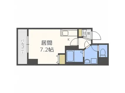 アルファスクエア北15条(1K/7階)の間取り写真