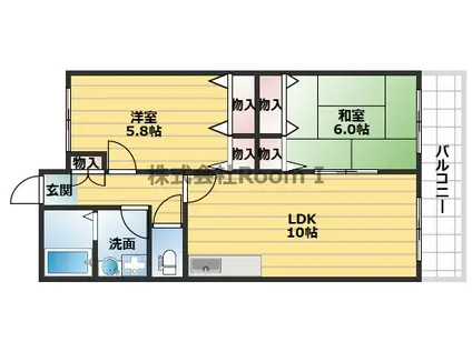 メゾン・ド・ふじ 旭化成ヘーベルメゾンHEBEL HAUS(2LDK/2階)の間取り写真