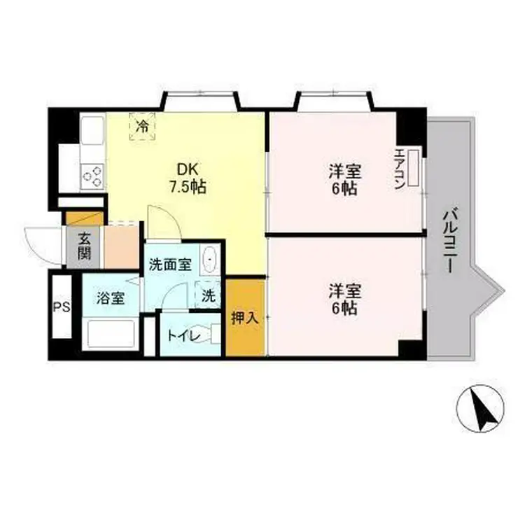 メゾンラフォーレII 2階階 間取り