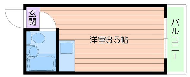 ビスタ緑地II(ワンルーム/3階)の間取り写真