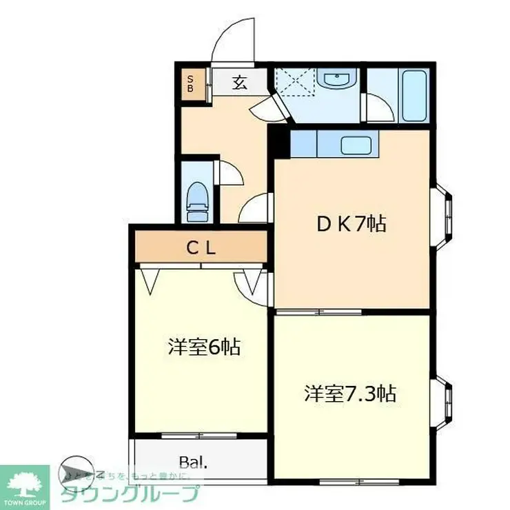 グランメール国立 3階階 間取り