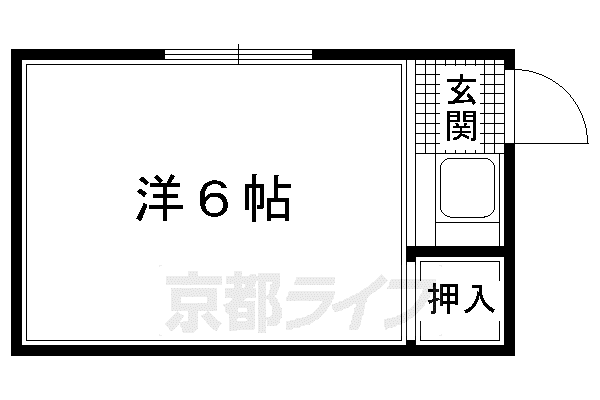 清風荘(1K/1階)の間取り写真