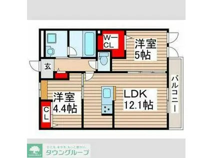 RICHESSE(2LDK/1階)の間取り写真