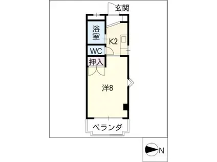 シャルマン シェソワ(1K/3階)の間取り写真