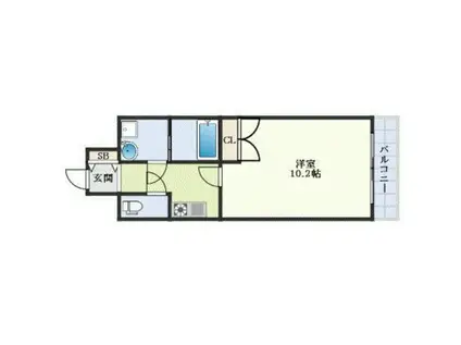 LECIEL仁保新町(1K/5階)の間取り写真