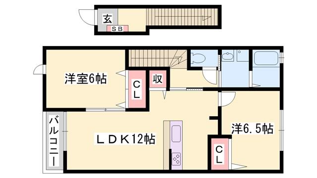 ピエ・デル・モンテII(2LDK/2階)の間取り写真
