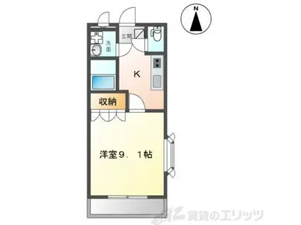 ラディアント(1K/2階)の間取り写真