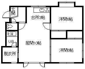 パール1・6(2LDK/2階)の間取り写真