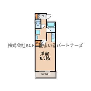 レジデンス高松(ワンルーム/2階)の間取り写真