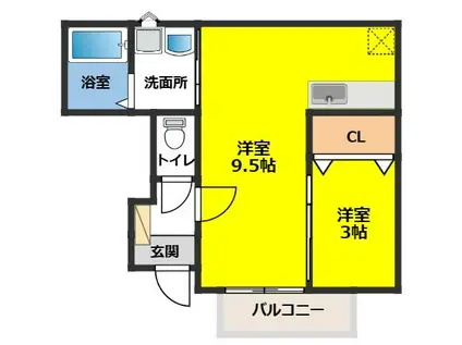 リエット(1LDK/1階)の間取り写真
