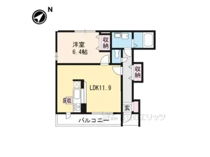 アルモニーⅡ(1LDK/1階)の間取り写真