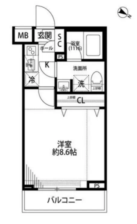 プレール・ドゥーク志村三丁目 4階階 間取り