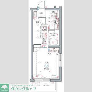 クレヴィスタ成増II(1K/2階)の間取り写真