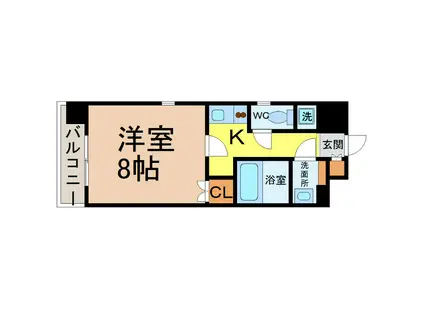 リエス東別院(ワンルーム/7階)の間取り写真