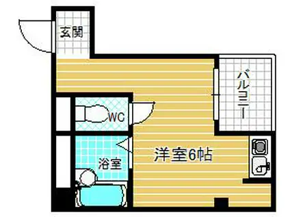 レジデンスイン梅田(ワンルーム/6階)の間取り写真