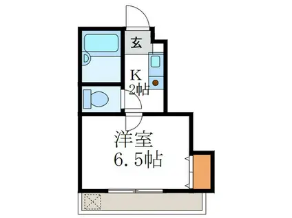 グリーンビレッジ烏丸(1K/1階)の間取り写真