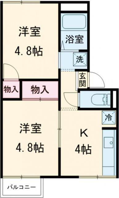 プレジール多度M1(2K/2階)の間取り写真