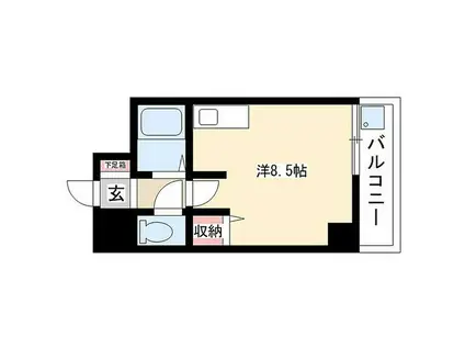 タウンエステート新栄(ワンルーム/6階)の間取り写真